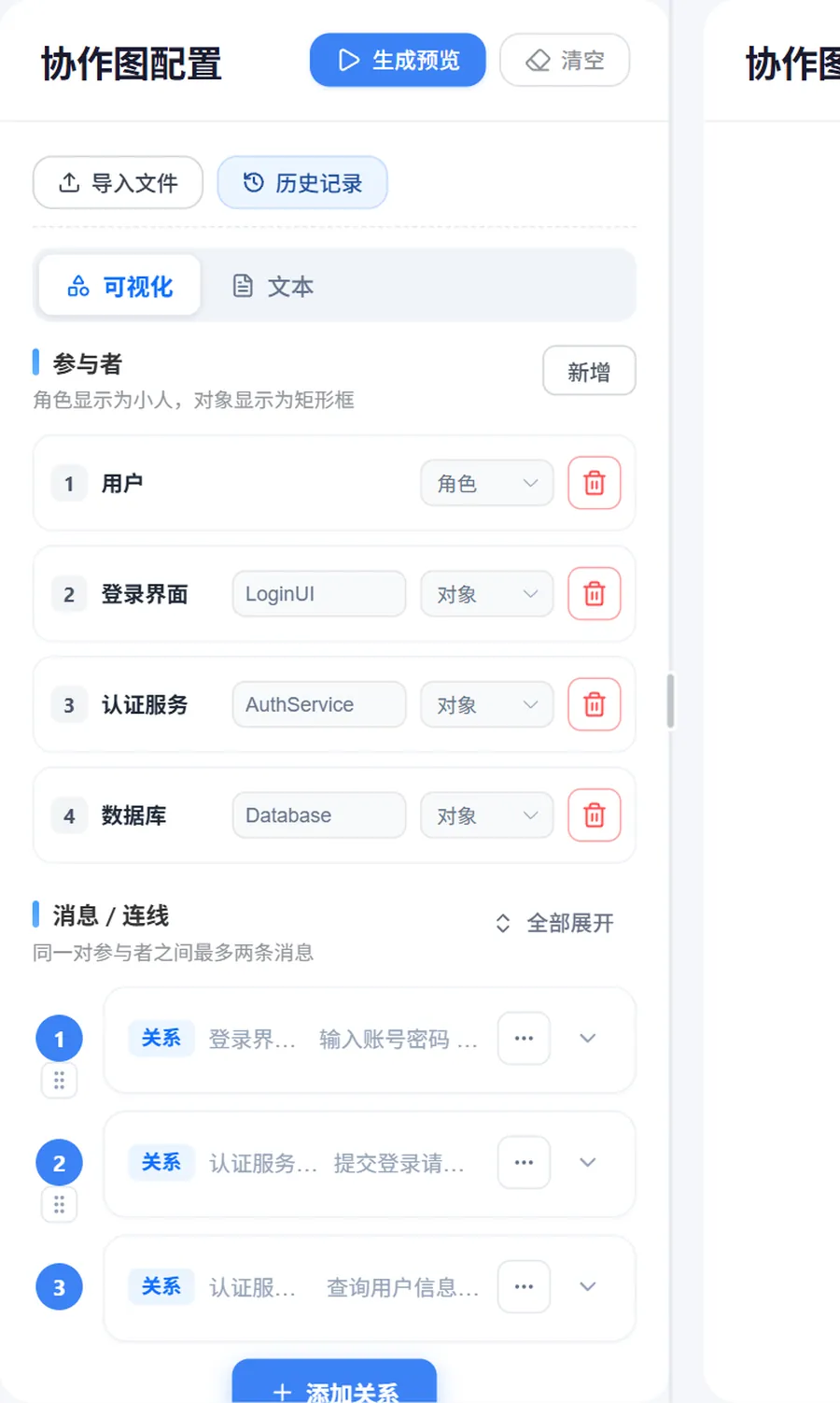 协作图功能面板